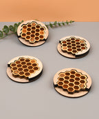 Honeycomb Wooden Trivet — kitchen decor, view 5