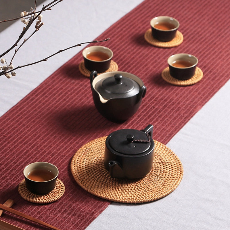 Rattan Trivet Set — kitchen decor, view 4