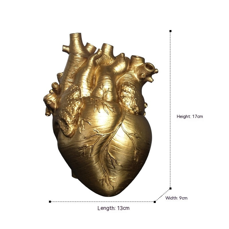 Anatomical Heart Wall Vase — glazed ceramic vases decor, view 10