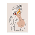 Line Art Figure Print Set — printed canvas wall decor, view 3