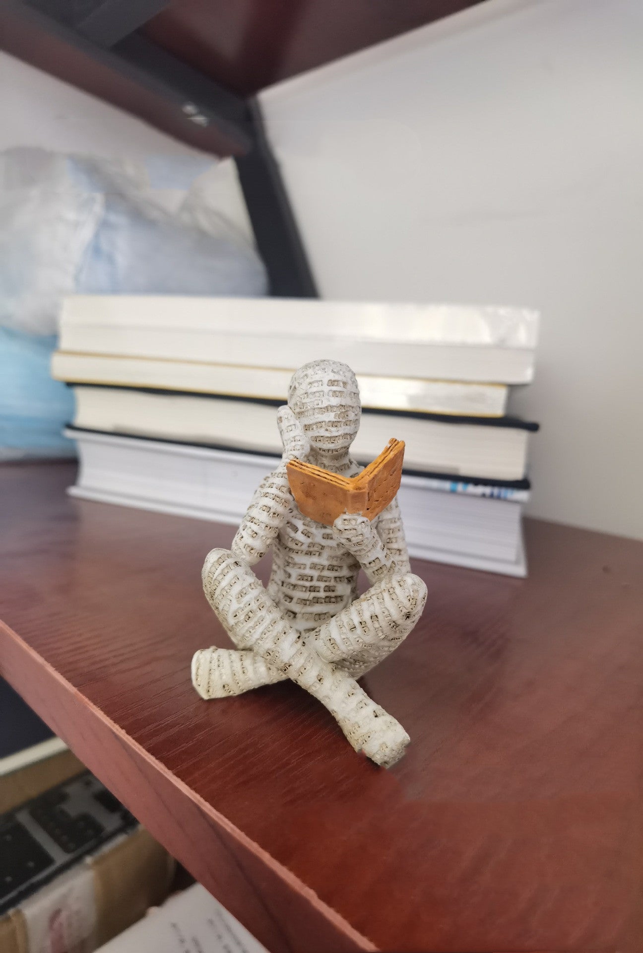 Reading Woman Sculpture — cast resin sculpture decor, view 7