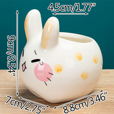 Rabbit Face Planters — ceramic vase, view 6