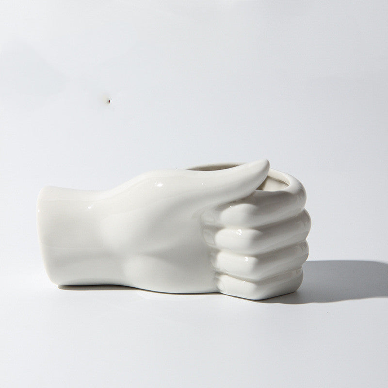 Human Form Ceramic Vase — glazed ceramic vases decor, view 4