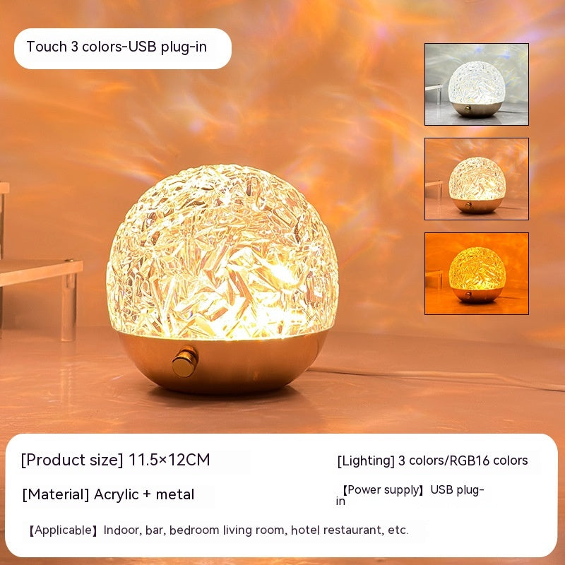 Water Ripple Projector Lamp — moulded plastic lighting decor, view 1