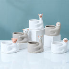 Animal Face Pots — ceramic vase, view 1