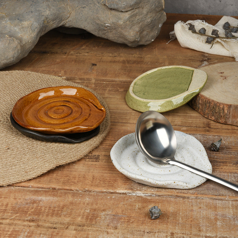 Ceramic Spoon Rest — kitchen decor, view 1