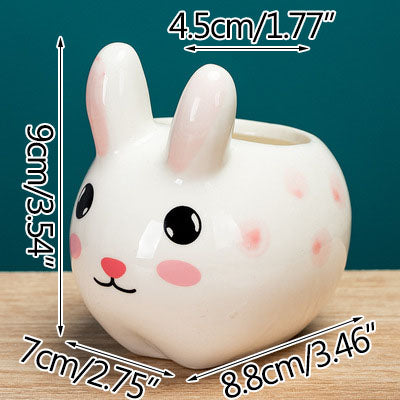 Rabbit Face Planters — ceramic vase, view 1