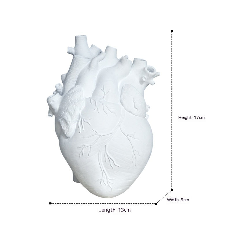 Anatomical Heart Wall Vase — glazed ceramic vases decor, view 7