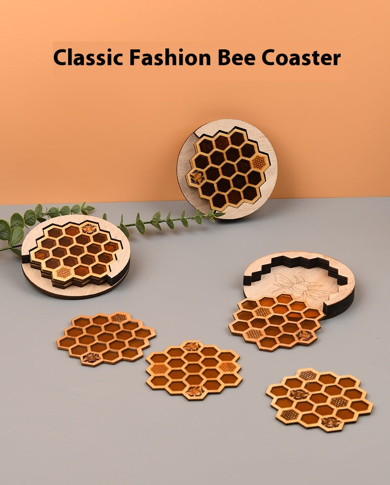 Honeycomb Wooden Trivet — kitchen decor, view 2