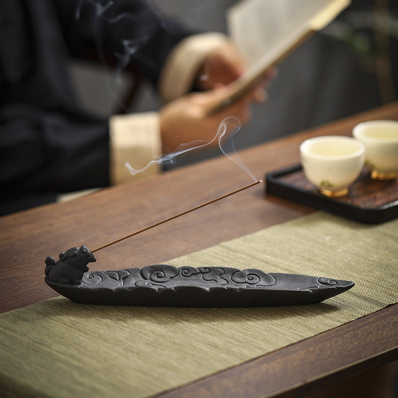 Ceramic Leaf Incense Holder — incense decor, view 5