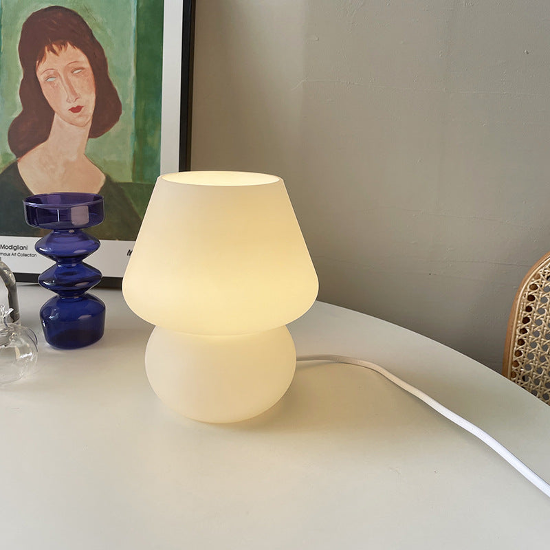 Swirl Glass Mushroom Lamp — glass lighting decor, view 3
