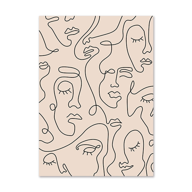 Line Art Figure Print Set — printed canvas wall decor, view 5