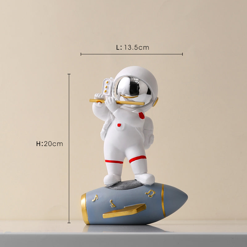 Astronaut Resin Figurine — cast resin sculpture decor, view 10