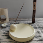 Minimal Ceramic Incense Plate — incense decor, view 8