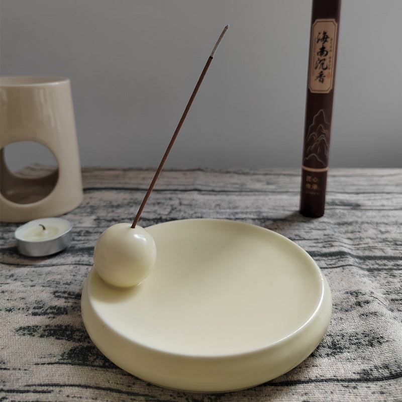 Minimal Ceramic Incense Plate — incense decor, view 8