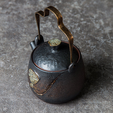 Bronze-Glaze Teapot — kitchen decor, view 3