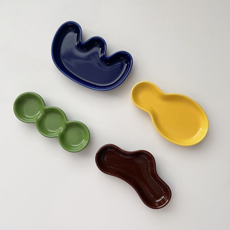 Coloured Ceramic Catch Dish — trays decor, view 4