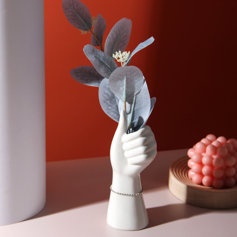 Human Form Ceramic Vase — glazed ceramic vases decor, view 1