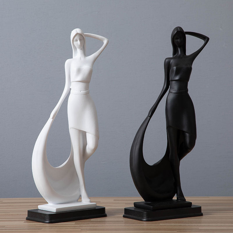 Minimalist Figure Statue — cast resin sculpture decor, view 1