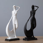 Minimalist Figure Statue — cast resin sculpture decor, view 1