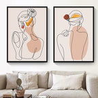 Line Art Figure Print Set — printed canvas wall decor, view 7