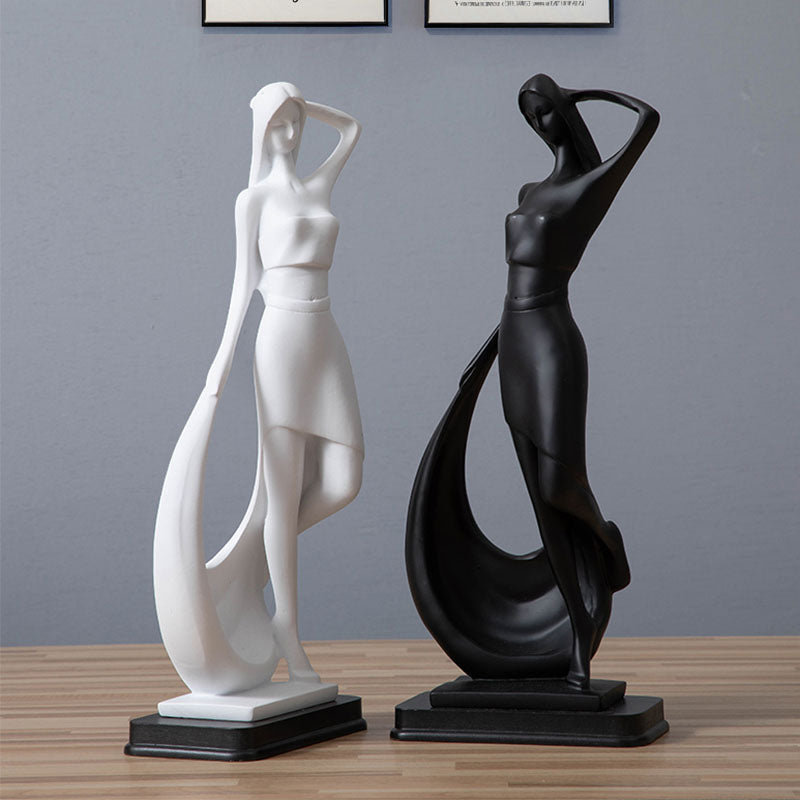 Minimalist Figure Statue — cast resin sculpture decor, view 6