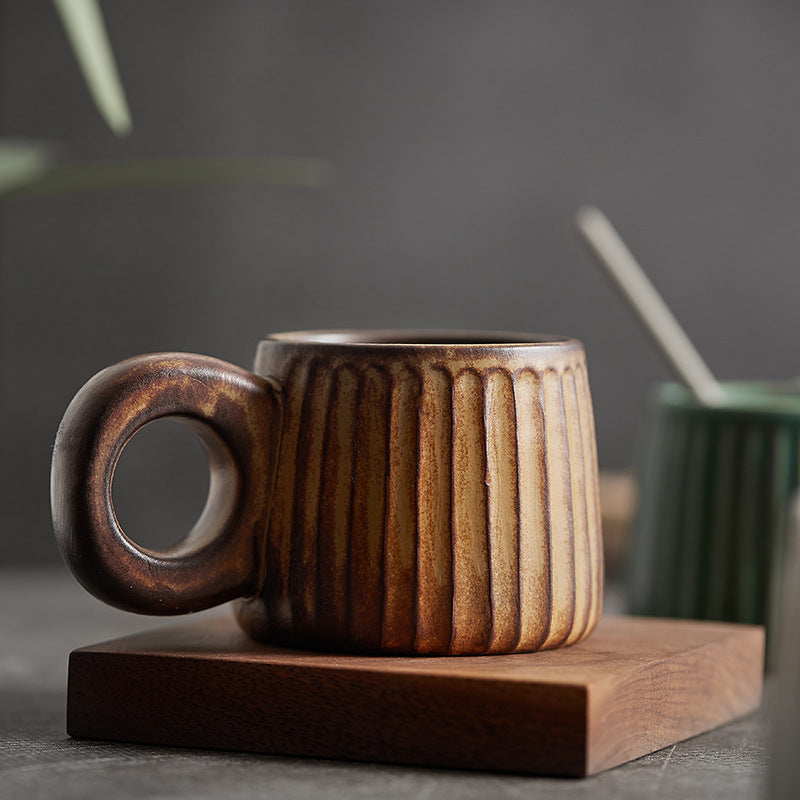 Ribbed Stoneware Cup — kitchen decor, view 5