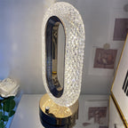 Touch-Dim Crystal Desk Lamp — cut crystal glass lighting decor, view 4