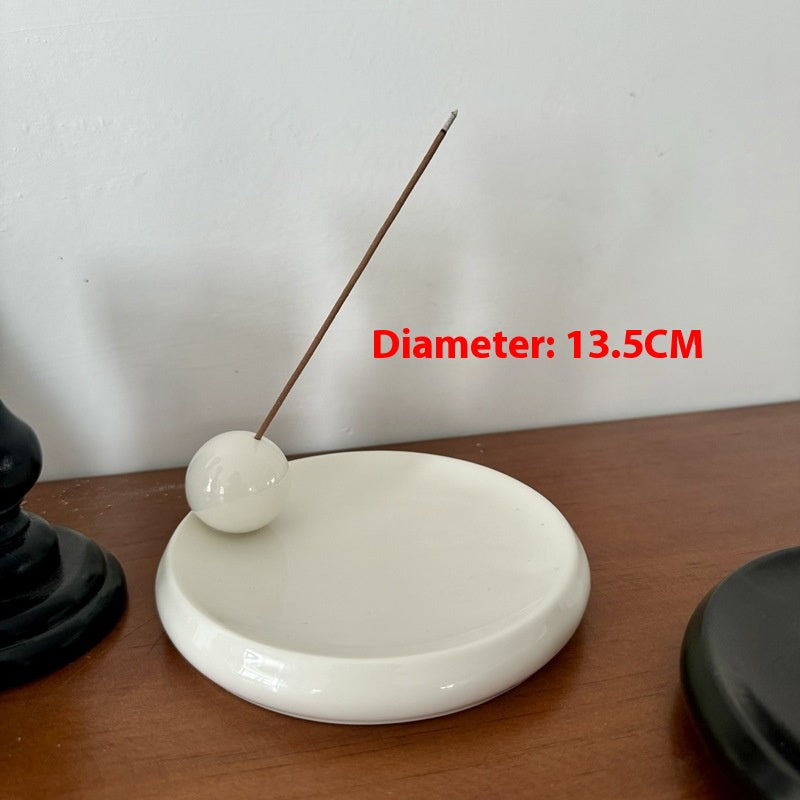Minimal Ceramic Incense Plate — incense decor, view 4