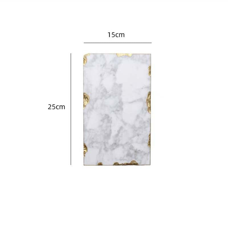 Gilt-Rim Marble Vanity Tray — marble trays decor, view 5