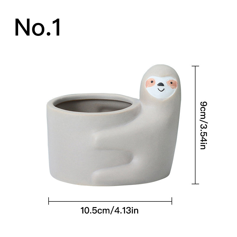Animal Face Pots — ceramic vase, view 4