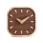 Walnut Square Clock — desk decor, view 1