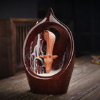 Buddha Hand Waterfall Censer — glazed ceramic incense decor, view 8