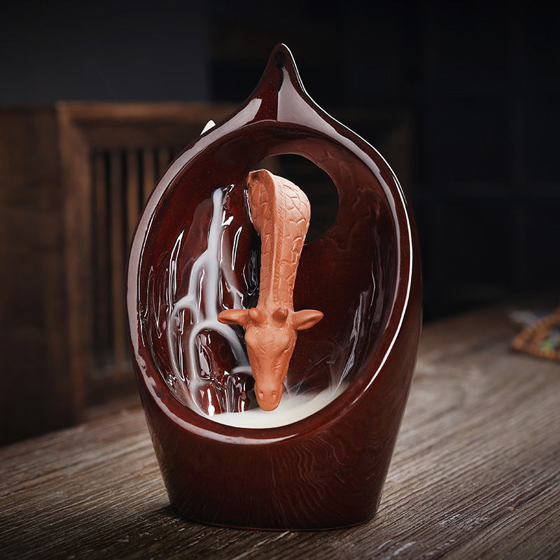 Buddha Hand Waterfall Censer — glazed ceramic incense decor, view 8