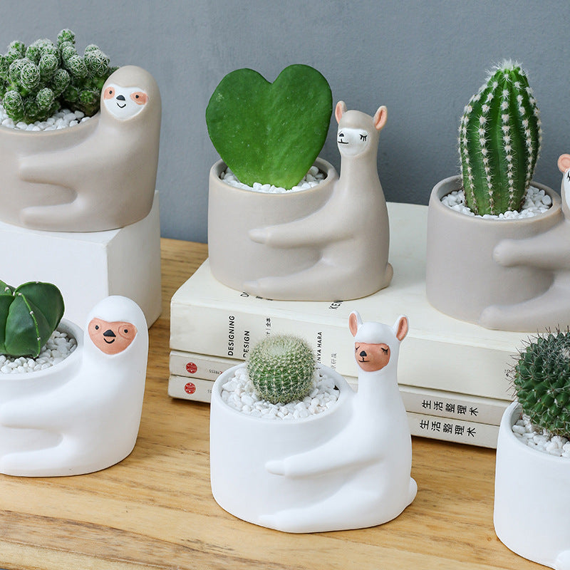 Animal Face Pots — ceramic vase, view 2