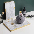 Gilt-Rim Marble Vanity Tray — marble trays decor, view 1