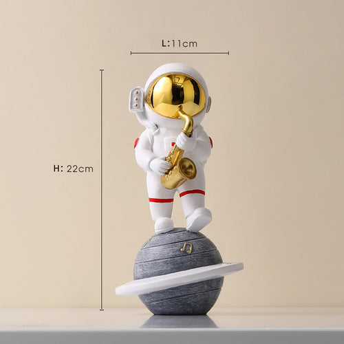 Astronaut Resin Figurine — cast resin sculpture decor, view 1