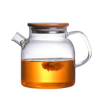 Glass Teapot with Bamboo Lid