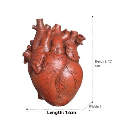Anatomical Heart Wall Vase — glazed ceramic vases decor, view 13