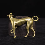 Solid Brass Hound Figure — trays decor, view 2