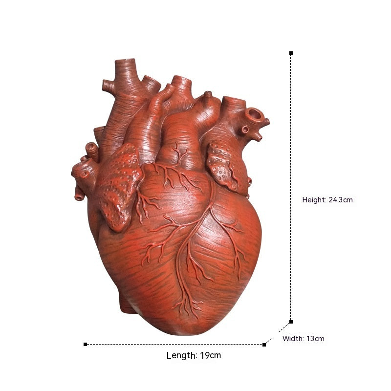 Anatomical Heart Wall Vase — glazed ceramic vases decor, view 15