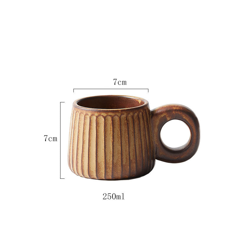 Ribbed Stoneware Cup — kitchen decor, view 1