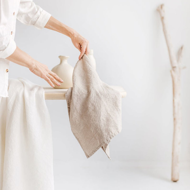 Hanging Linen Tea Towel — kitchen decor, view 3